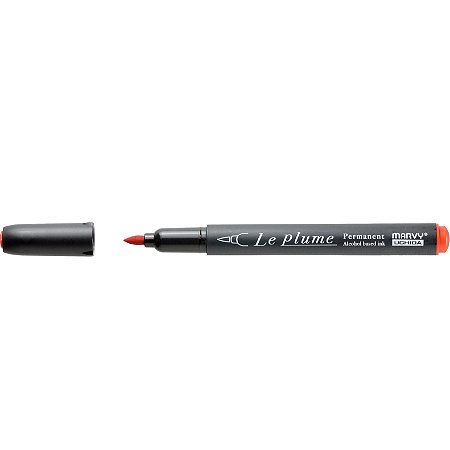 Caneta Marcador Le Plume ESCARLATE-O838 Permanente Ponta Pincel/Brush