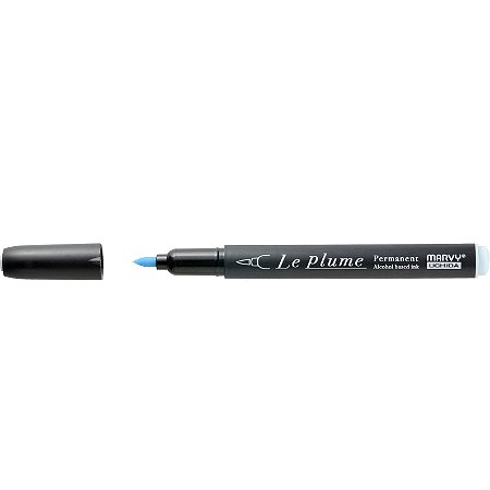 Caneta Marcador Le Plume AZUL SPRAY-B710 Permanente Ponta Pincel/Brush