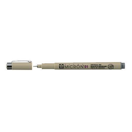 Caneta Marcador Pigma Micron CINZA COOL 0.5 mm Tinta Nankin Permanente