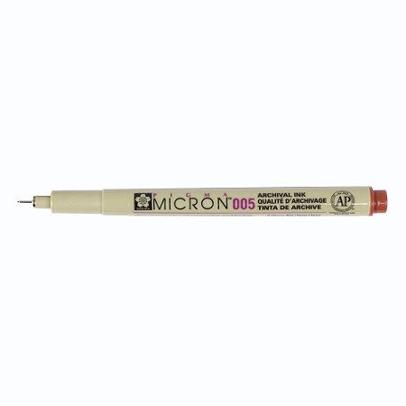 Caneta Marcador Pigma Micron MARROM 0.05 mm Tinta Nankin Permanente