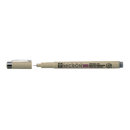 Caneta Marcador Pigma Micron CINZA COOL 0.05 mm Tinta Nankin Permanente