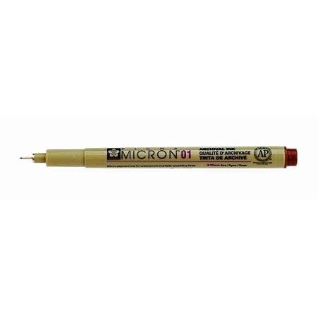 Caneta Marcador Pigma Micron MARROM 0.1 mm Tinta Nankin Permanente