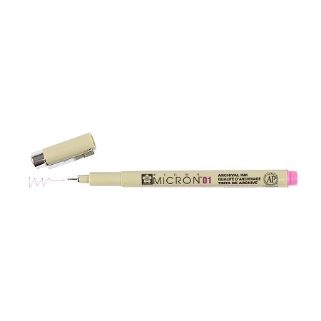 Caneta Marcador Pigma Micron ROSA 0.1 mm Tinta Nankin Permanente