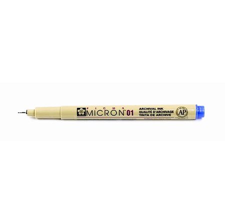 Caneta Marcador Pigma Micron AZUL 0.1 mm Tinta Nankin Permanente