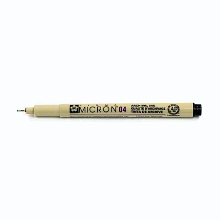 Caneta Marcador Pigma Micron PRETO 0.4 mm Tinta Nankin Permanente
