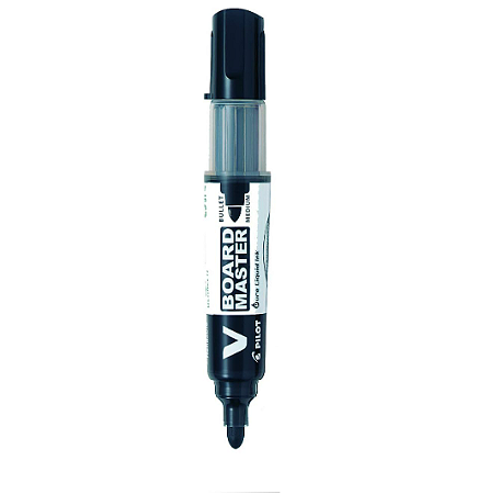 Marcador V Board Master Medium Recarregável Pilot - Preto