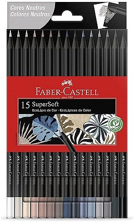 Lapis De Cor SuperSoft Faber Castell - 15 Cores Neutras