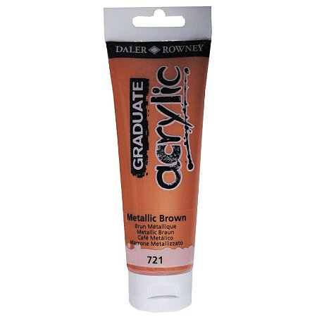 Tinta Acrílica Graduate 120ml Daler Rowney - Marrom Metalizado (721)