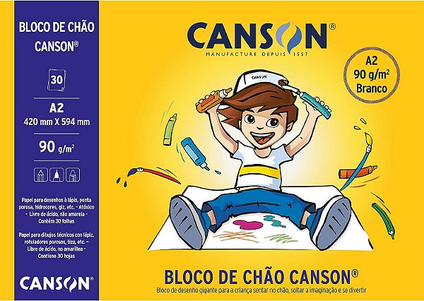 Bloco de Chão Canson A2 90g - 30 folhas