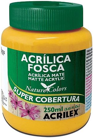 Tinta Acrílica Fosca Nature Colors Acrilex - 250 ml Amarelo Ouro 505