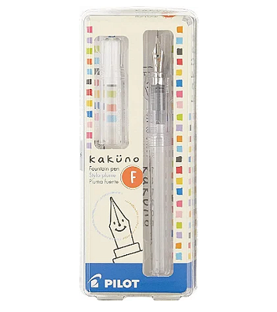 Caneta Tinteiro Pilot Kakuno Transparente - Ponta Fina