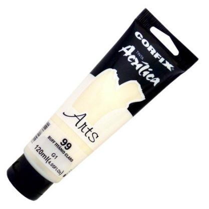 Tinta Acrílica Corfix Arts 120ml G1 - Buff Titânio Claro (99)