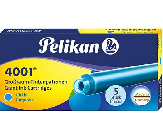 Cartuchos de Tinta Pelikan 4001 GTP/5 - Azul Turquesa 1,4ml (5 unidades)