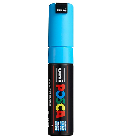 Caneta Marcador POSCA PC-8K - Azul Claro