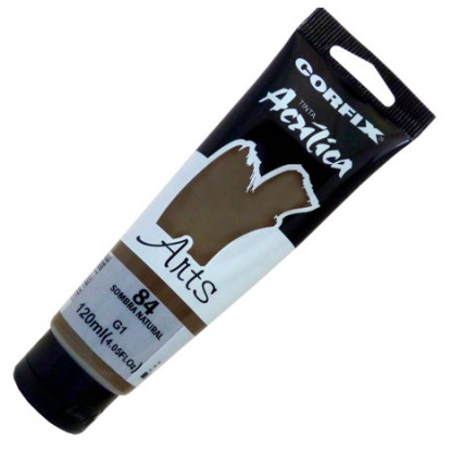 Tinta Acrílica Corfix Arts 120ml G1 - Sombra Natural (84)