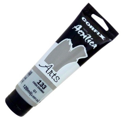 Tinta Acrílica Corfix Arts 120ml G1 - Cinza Chumbo (133)