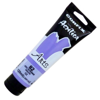 Tinta Acrílica Corfix Arts 120ml G2 - Azul Ultramar Violeta (82)