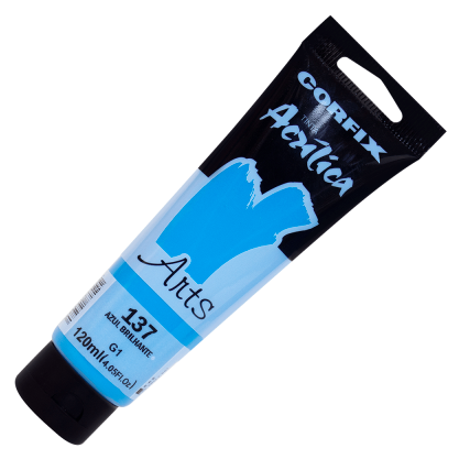 Tinta Acrílica Corfix Arts 120ml G1 - Azul Brilhante (137)