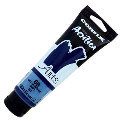 Tinta Acrílica Corfix Arts 120ml G1 - Azul da Prússia (69)