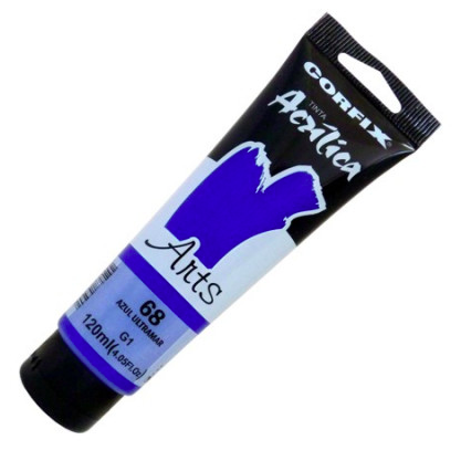Tinta Acrílica Corfix Arts 120ml G1 - Azul Ultramar (68)