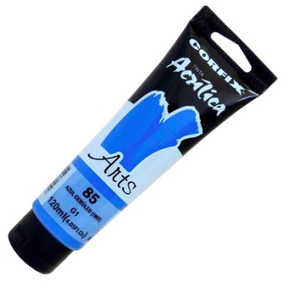 Tinta Acrílica Corfix Arts 120ml G1 - Azul Cerúleo (IMIT) (85)