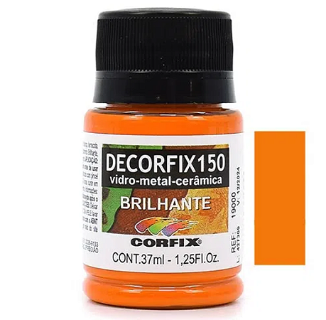 Tinta Decorfix 150º Brilhante Corfix - 431 Laranja Ágata (37 ml)