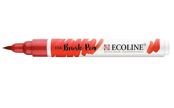 Caneta Pincel Ecoline Talens - Scarlet 334