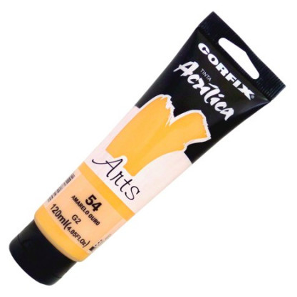 Tinta Acrílica Corfix Arts 120ml G2 - Amarelo Ouro (54)