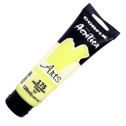 Tinta Acrílica Corfix Arts 120ml G2 - Amarelo Níquel Titânio (175)