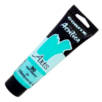 Tinta Acrílica Corfix Arts 120ml G1 - Verde Turquesa (90)