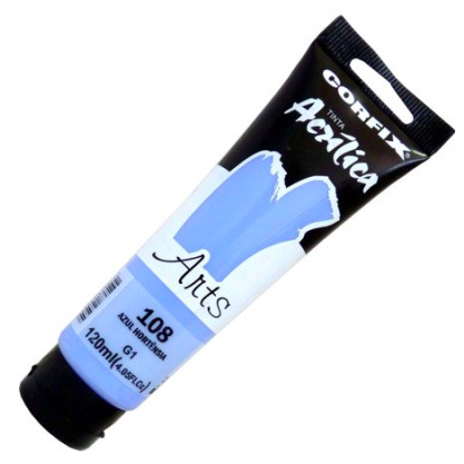 Tinta Acrílica Corfix Arts 120ml G1 - Azul Hortênsia (108)
