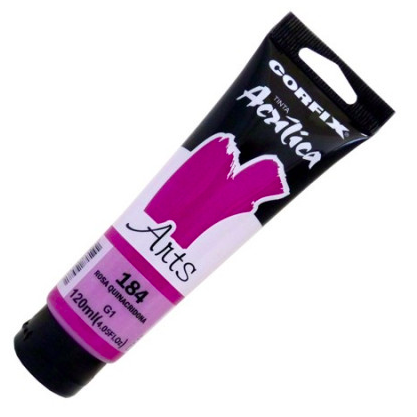 Tinta Acrílica Corfix Arts 120ml G1 - Rosa Quinacridona (184)