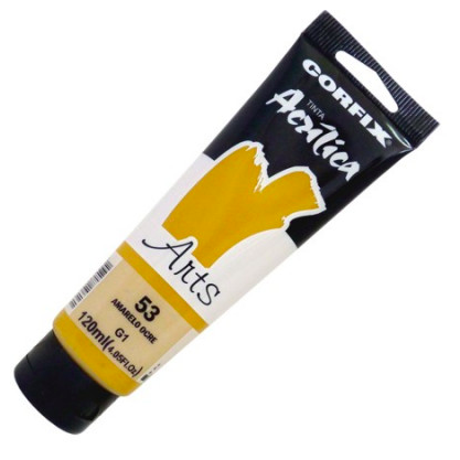 Tinta Acrílica Corfix Arts 120ml G1 - Amarelo Ocre (53)