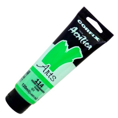 Tinta Acrílica Corfix Arts 120ml G1 - Verde Permanente Claro (114)