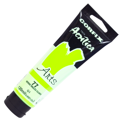 Tinta Acrílica Corfix Arts 120ml G1 - Verde Inglês Claro (77)