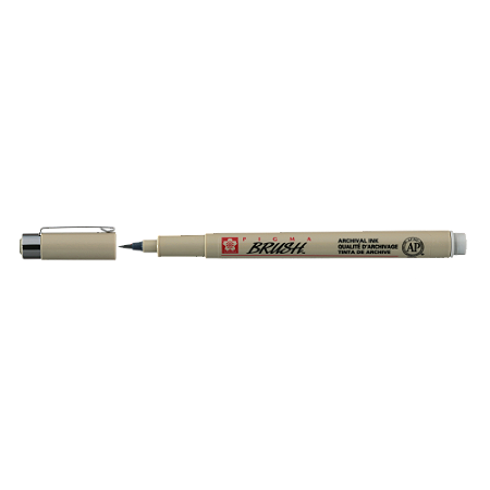 Caneta Marcador Pigma Brush CINZA LIGHT COOL Tinta Nankin Permanente