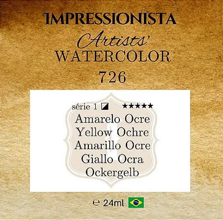 Tinta Impressionista Watercolors Artist's S1 24ml - 726 Amarelo Ocre