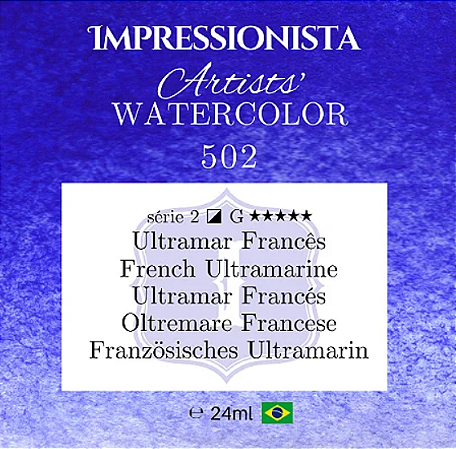 Tinta Impressionista Watercolors Artist's S2 24ml - 502 Ultramar Francês