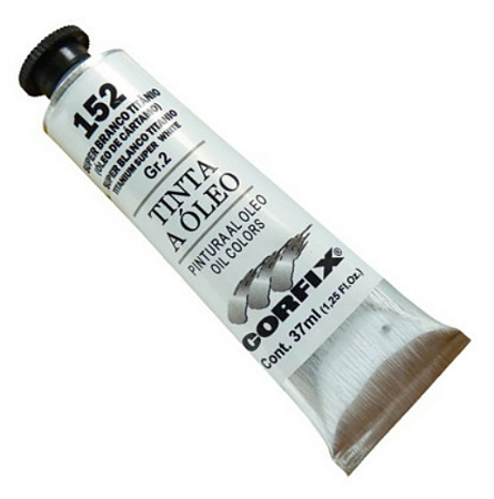 Tinta a Óleo Corfix 37ml Gr-2 - 152 Super Branco Titânio