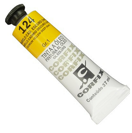 Tinta a Óleo Corfix 37ml Gr-1 - 124 Amarelo Cádmio Escuro (imit.)