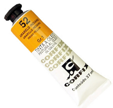 Tinta a Óleo Corfix 37ml Gr-1 - 52 Amarelo Indiano