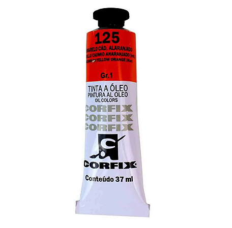 Tinta a Óleo Corfix 37ml Gr-1 - 125 Amarelo Cádmio Alaranjado (imit.)