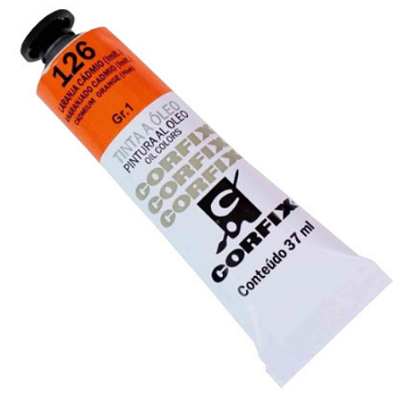 Tinta a Óleo Corfix 37ml Gr-1 - 126 Alaranjado de Cádmio (imit.)