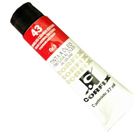 Tinta a Óleo Corfix 37ml Gr-3 - 43 Vermelho Cádmio Escuro