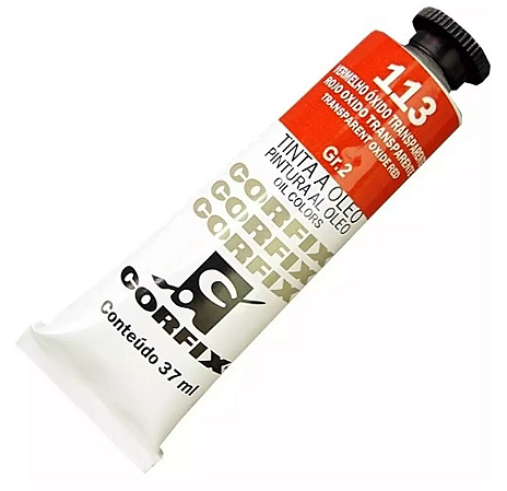 Tinta a Óleo Corfix 37ml Gr-2 - 113 Vermelho Óxido Transparente