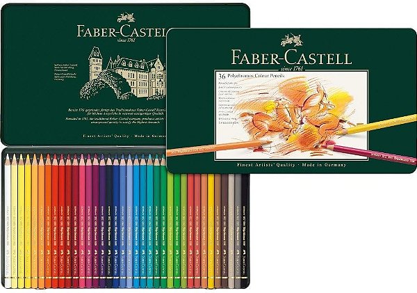 Lápis de Cor Faber-Castell Polychromos - 36 Cores