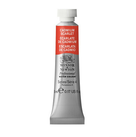 Tinta Aquarela Profissional Winsor & Newton Tubo 5ml S4 - Cadmium Scarlet (106)