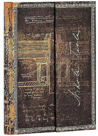 Caderno Paperblanks Tesla Sketch of a Turbine Capa Dura Mini Pautado