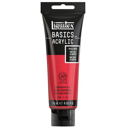 Tinta Acrílica Liquitex Basics 118ml 047 Transparent Red