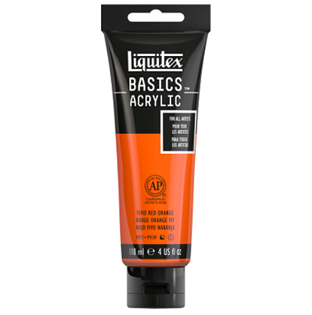Tinta Acrílica Liquitex Basics 118ml 620 Vivid Red Orange
